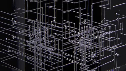Abstract Transparent Structure in 3D