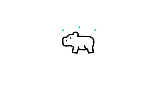 Animated Flat Design Hippo Walk Cycle