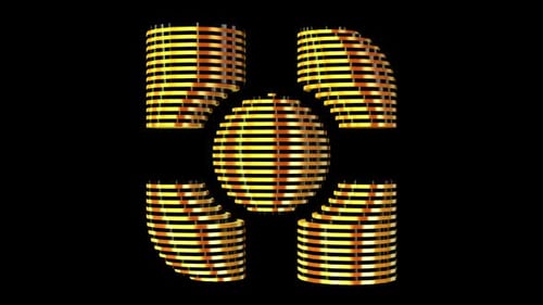 Figur in Schwarz und Gold, Alphakanal, Loop-Rotation, exklusives, einzigartiges Design, 3D-Renderer