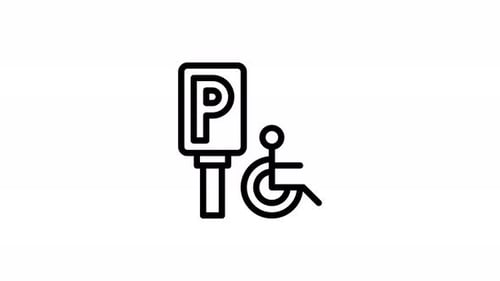 Animated Parking Sign and Wheelchair Accessibility Icon