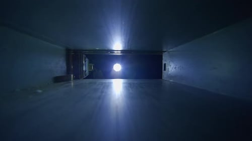 Moving Through Illuminated Rectangular Space in the Darkness