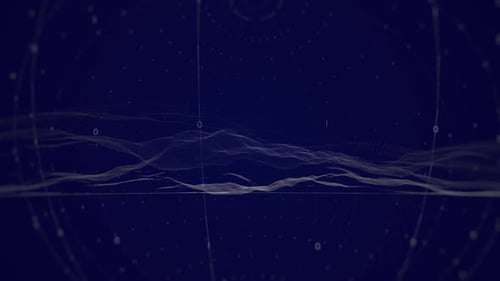 Abstract Digital Wave Particle Network Background Animation