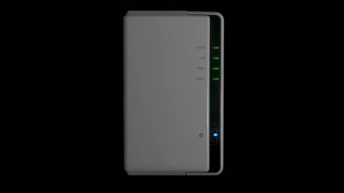 Network Attached Storage NAS Device Close Up