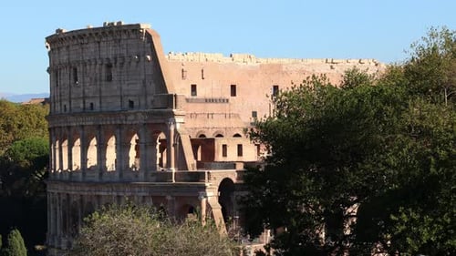 Famous Colosseum historical landmark in Rome, Italy