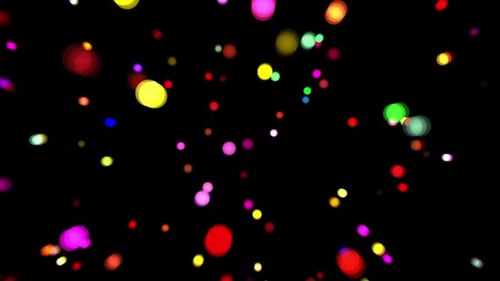 Colorful Bokeh Particles Floating Festive Background