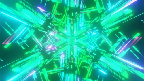 Mesmerizing Multicolor Neon Patterns in a Seamless VJ Loop
