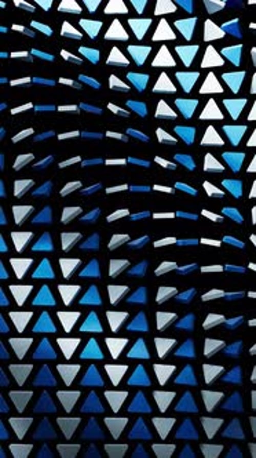 Animated Fluid Geometric Blue Triangles Background