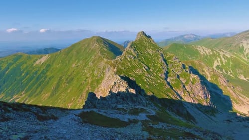 Panorama Green Alps Mountains Nature Background