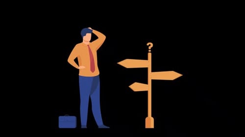 A Man Trying To Find A Way Alpha Channel