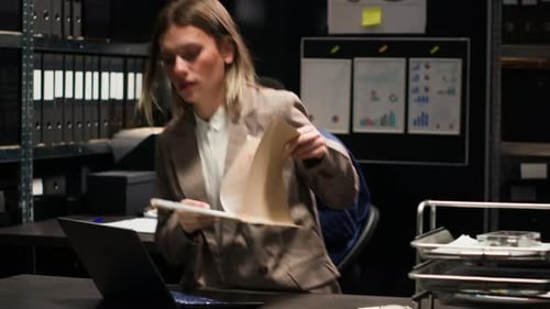 Business Professionals Working in Modern Office