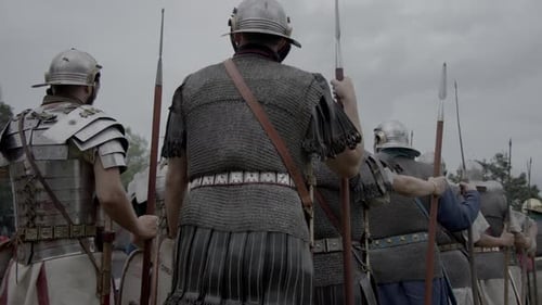 Group of Epic Armies Troop of Historical Gladiators in Uniform Going to War