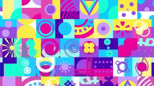 Colorful Geometric Animated Shape Background