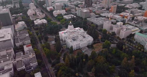 Stunning building of California State Capitol in Sacramento, USA.