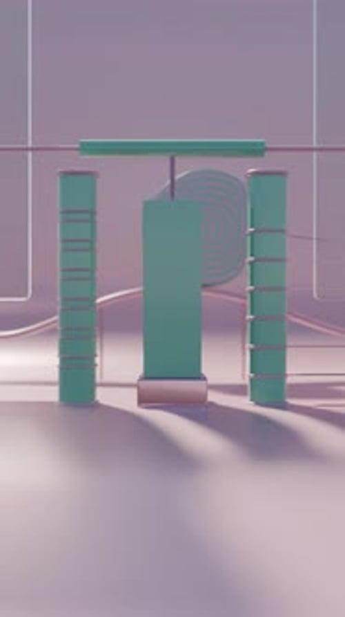 Slice 3D Loop Shapes Animation