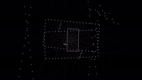 3D Stroke. Animated Background Of Particles. Loop Animation