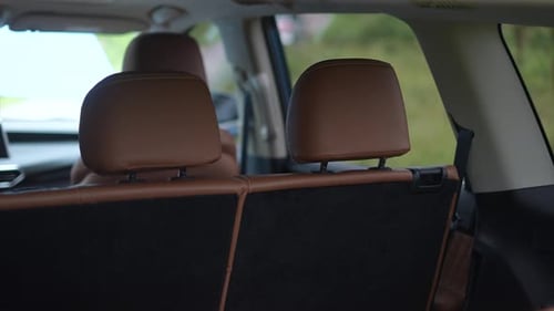 Car Travelling Down a Green Road