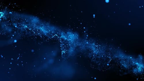 Futuristic Blue Glowing Particle Stream Background