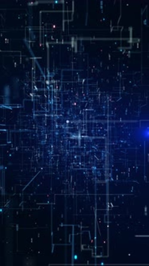 Complex Digital Grid Floating Numbers Geometric Connections Advanced Data Environment Artificial