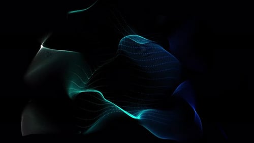 Abstract Digital Flowing Particle Wave Motion Background
