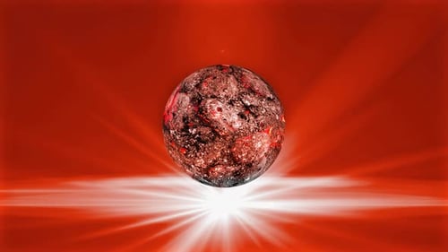 Front view of rotating 3d Lava with background. Vd 902