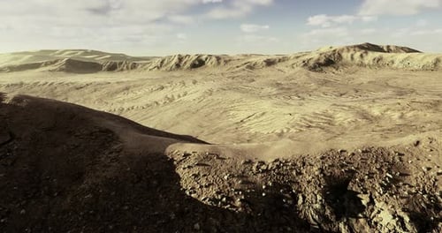 Expansive Desert Landscape Revealing Intricate Formations and Distant Horizons