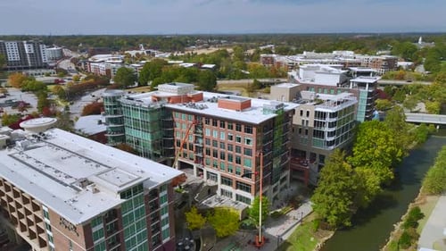 Downtown Architecture of Greenville City in South Carolina
