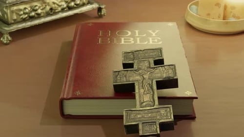 Bible on Wooden Table