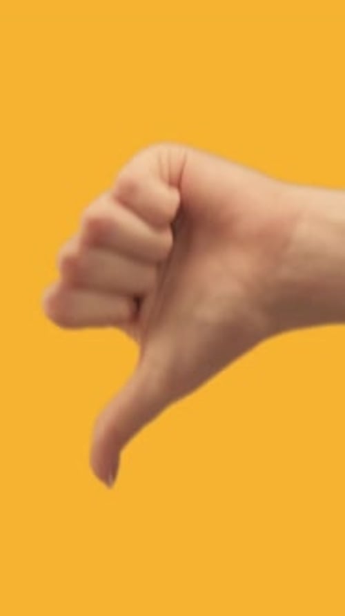 Vertical Video Feedback Sign Thumb Up Down Set 2