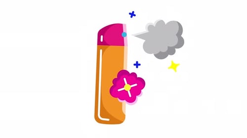 Animated Fragrance Spray Bottle with Floral Design