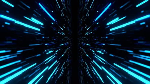 Blue Abstract Light Speed Effect Background Vj Loop In 4K