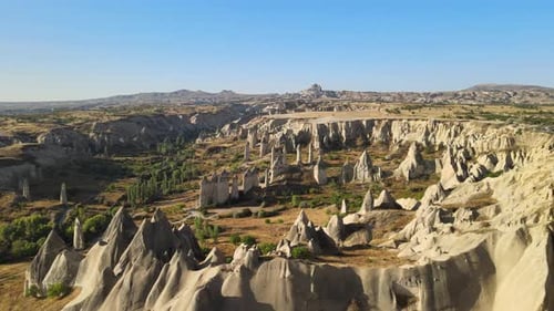 Volcanic Rock Formations Fairy Chimneys in Cappadocia, Turkey