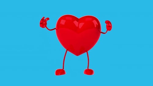 Fun 3D cartoon heart (with alpha channel included)