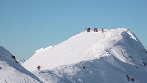 Skiers Go Uphil For Freeriding In Georgia