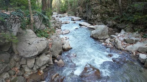 Aerial Flowing Creek