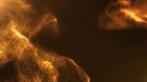 Golden Particle Flow Logo Reveal Intro