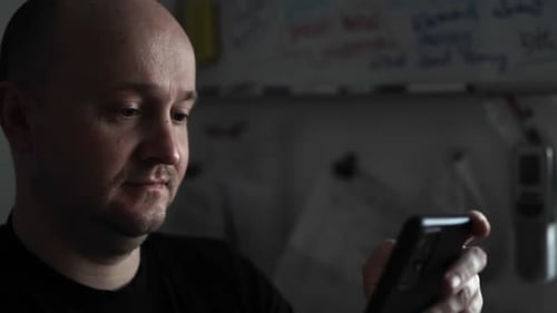 Creative Journaling: Man Working from Home Office