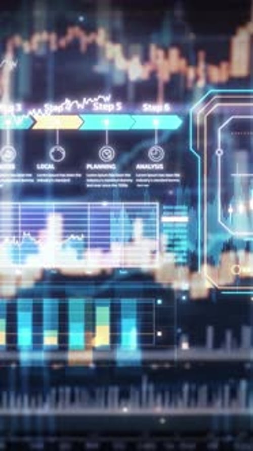 Infographics Depicting Stock Market Trends in Motion