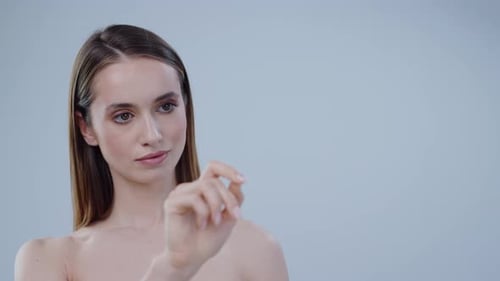 Woman Posing with Hand in Front of Face
