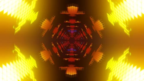 Une boucle VJ fluide avec des néons rythmiques clignotants dans un motif disco vibrant