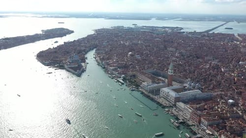 4k aerial view over venice Italy.
Drone shot over the beautiful city of Venice.
Amazing city venic