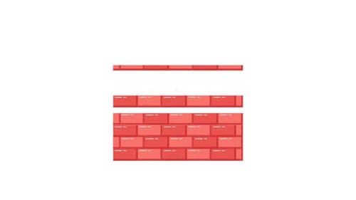Animated Flat Design Firewall Icon