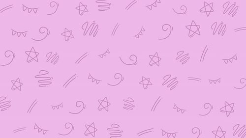 Hand Drawn Doodles Seamless Pattern Stars Swirls Playful