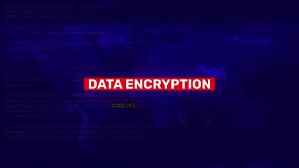 Data Encryption Error Warning Text On Hacking Background Screen ...