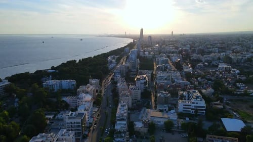 Aerial View of Limassol, Cyprus: Mediterranean Sunset