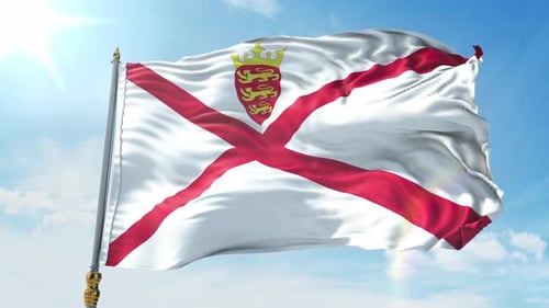 Flagge von Jersey 4K