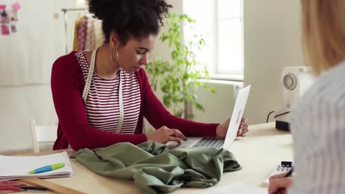 Young Creative Women in a Studio Startup Business