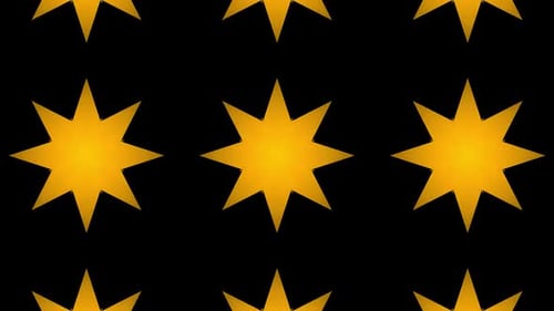 Shimmering Golden Stars Geometric Pattern Background