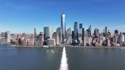 New York Skyline At Manhattan In New York United States.