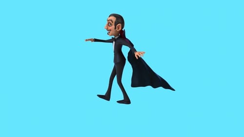 Fun 3D cartoon vampire dancing (with alpha channel included)