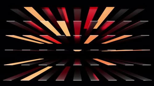Dynamische Neonlichtpaneele — Futuristische radiale Bewegungsschleife